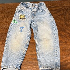 H&M Light Blue Kids Jeans with Fun Patch Accents